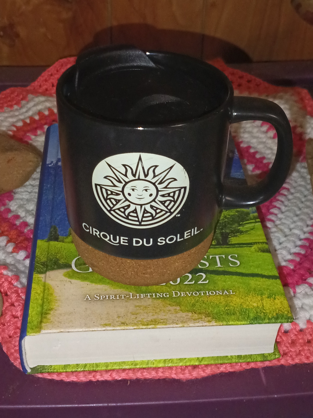 Black Cork-Bottom Ceramic Mug
